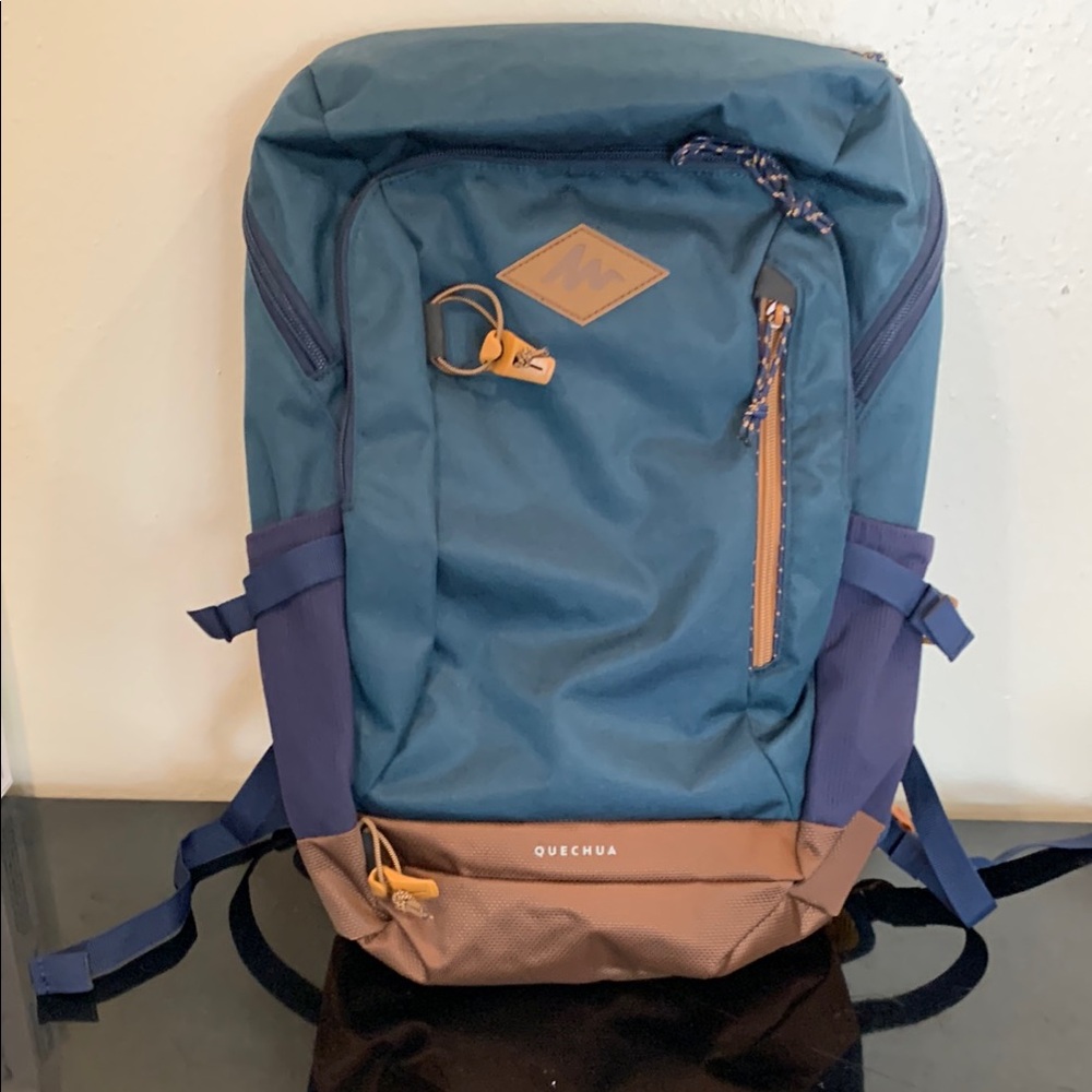 Quechua Blue and Brown Outdoor Backpack